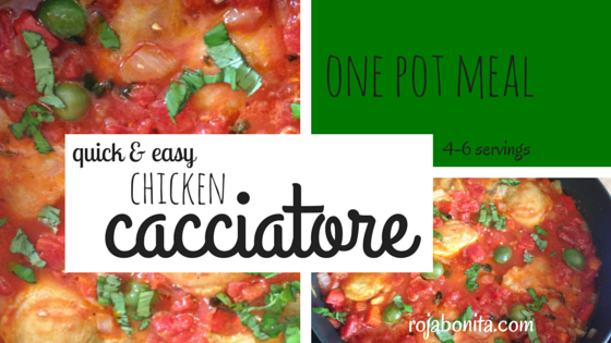 quick & easy Chicken Cacciatore | One Pot Meal